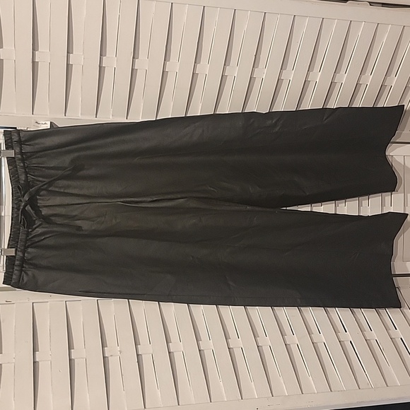NWT Zara Black Faux Leather Pants‎ Size Large - Picture 1 of 4